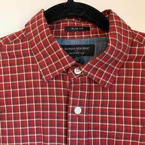 Banana Republic Size Medium Men's Casual Slim Fit Button Down